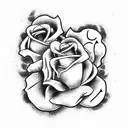 Skull and Roses tattoo design idea