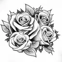 Skull and Roses tattoo design idea