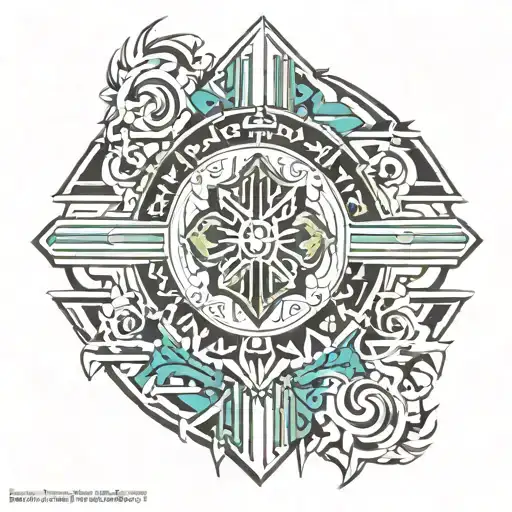 navajo pattern tattoo design idea