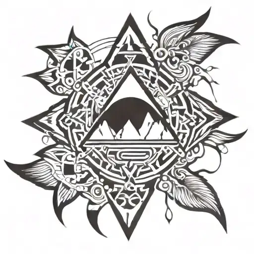 navajo gemotric design tattoo design idea