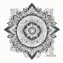 navajo pattern tattoo design idea