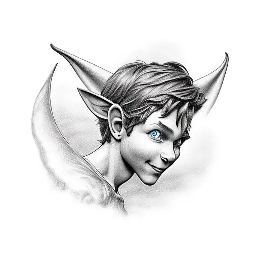 peter pan tattoo design idea