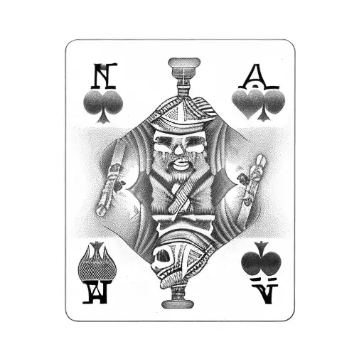 pain playing card tattoo design idea