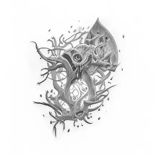 pain card tattoo design idea