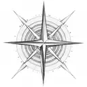 world with compass rose and aviation tattoo design idea