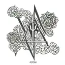 Adoni written in Hebrew letters tattoo design idea