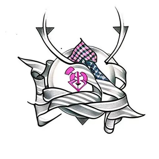  breast cancer awareness ribbon tattoo design idea