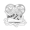 book outline of my life and the bible tattoo design idea