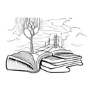 book outline of my life and the bible tattoo design idea