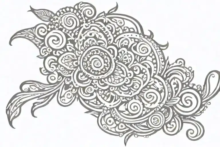 henna tribal tramp stamp tattoo that embodies tattoo design idea