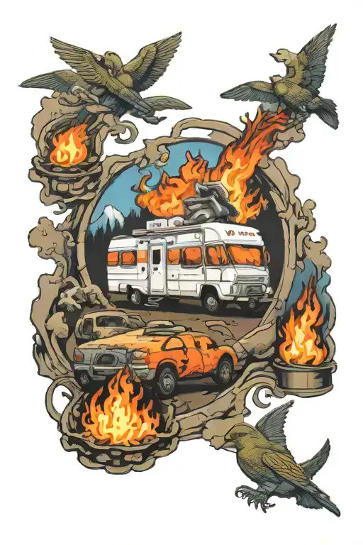 photography, RV travel, camping, fires, Army combat medic tattoo design idea