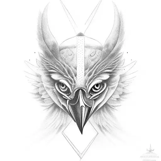 Black and Grey “Crow” Tattoo Idea - BlackInk AI