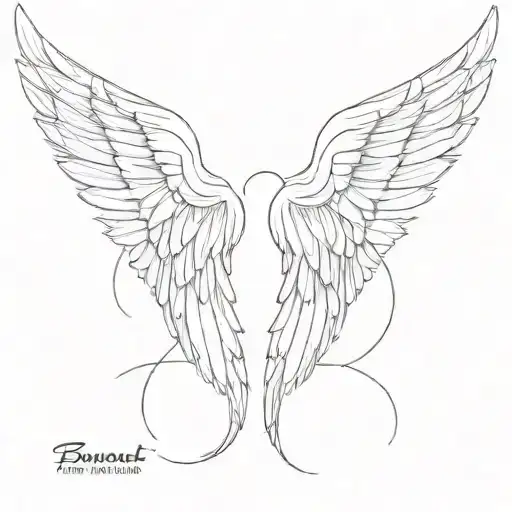 tattoo idea with the word burnout angel wings tattoo design idea