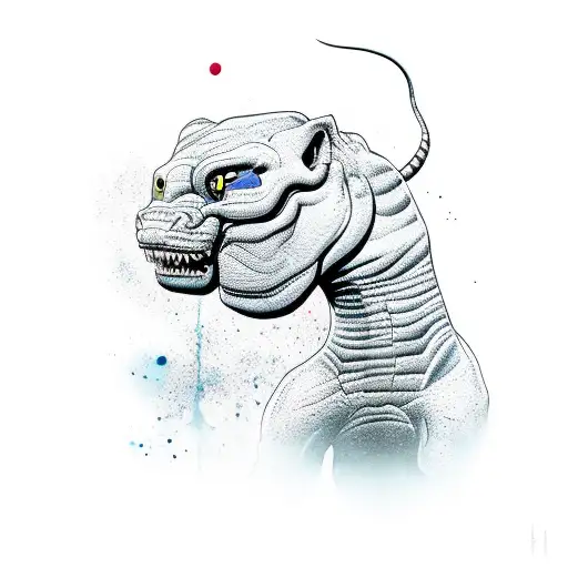 crawling panther tattoo design idea