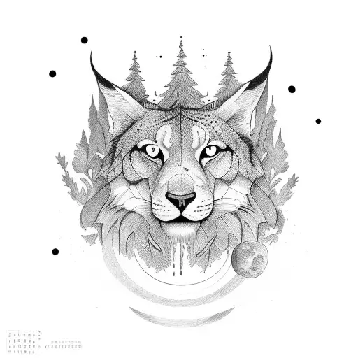 Forest   mercurio y las fases lunares representados con para el esternon  tattoo design idea