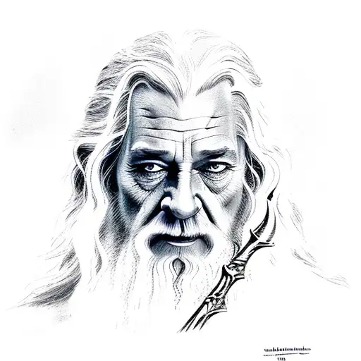 Gandalf e Bilbo baggins tattoo design idea