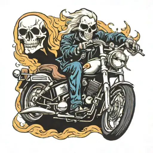 ghost rider tattoo design idea
