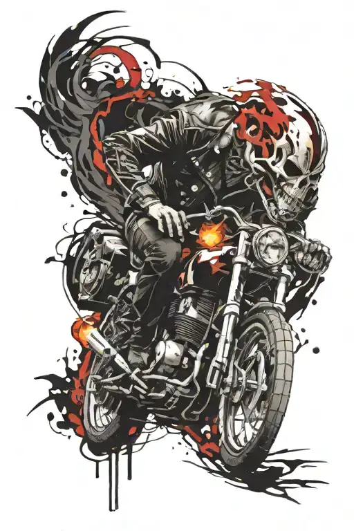 ghost rider tattoo design idea