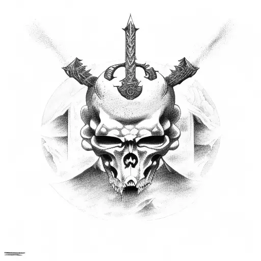 god of death chaos and destruction  tattoo design idea