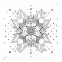 A constellation of stars forming a silhouette of a fashion design dress tattoo design idea