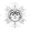 Sun and Moon tattoo design idea