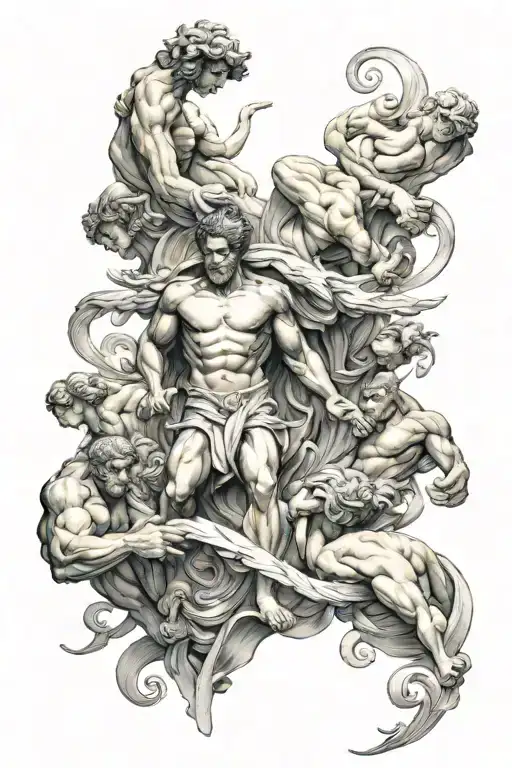 12 Olympic gods Olympus tattoo design idea
