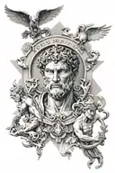 12 Olympic gods Olympus tattoo design idea