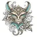 thong bikini bottom tattoo design idea