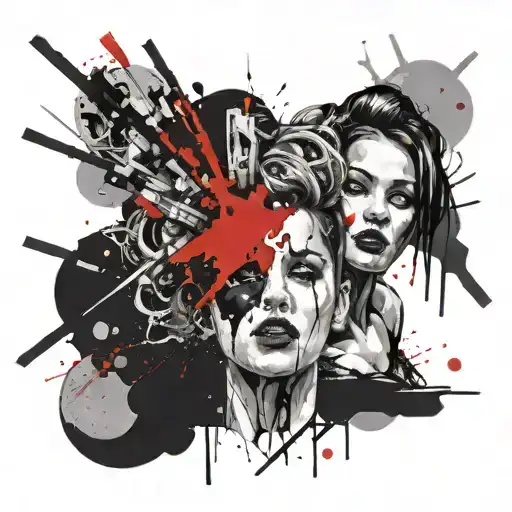 Betrayed by Woman Trust No One tattoo design idea