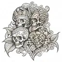 three dates 2000 2001 20002, in a desing tattoo design idea