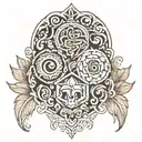 three dates 2000 2001 20002, in a desing tattoo design idea