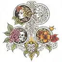 three dates 2000 2001 20002, in a desing tattoo design idea