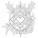 YHWH written tattoo design idea