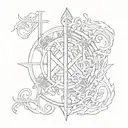 YHWH written tattoo design idea