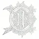 YHWH written tattoo design idea