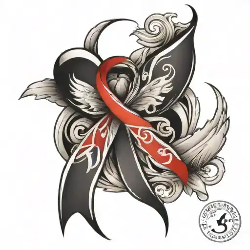 lung cancer ribbon mom tattoo tattoo design idea