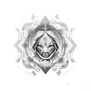 shiva's trushul with damru tattoo design idea