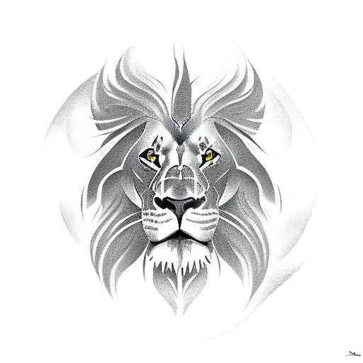 snake being around with lion tattoo design idea