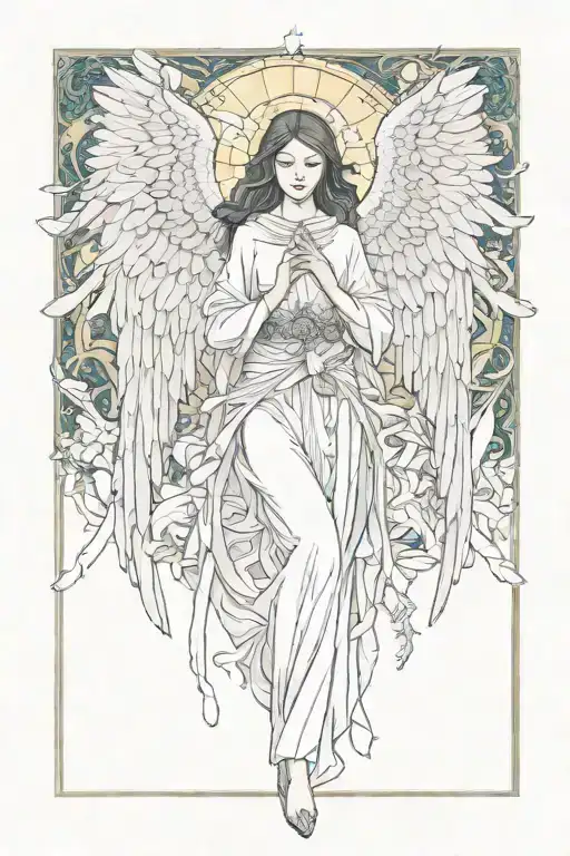 seraphim angel tattoo design idea