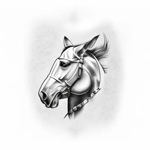 Football, horse, corvette tattoo design idea