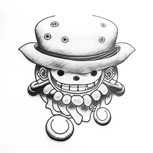 One piece, Luffy's hat tattoo design idea