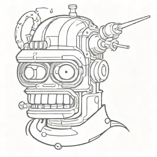bender futurama tattoo design idea