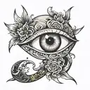 anime gojo satorus eye tattoo design idea