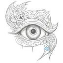 anime gojo satorus eye tattoo design idea