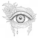 anime gojo satorus eye tattoo design idea