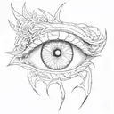 anime gojo satorus eye tattoo design idea