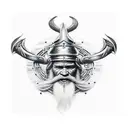 viking sleeve stencil tattoo design idea