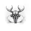 viking sleeve stencil tattoo design idea