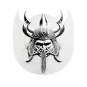 viking sleeve stencil tattoo design idea