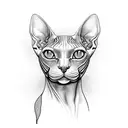 sphynx cat tattoo design idea